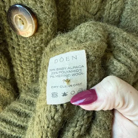 Doen Mesa Long Cardigan Olive - Picture 4 of 5